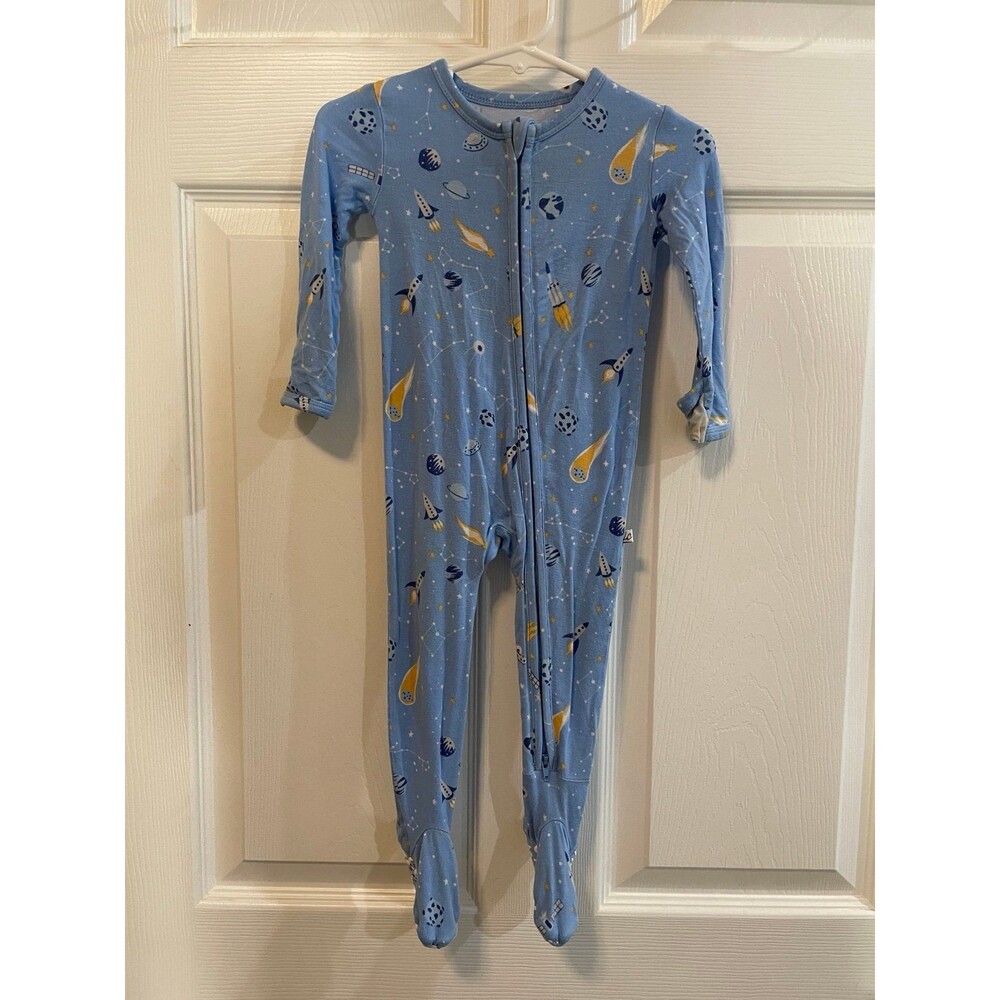 Laree & Co Space Bamboo Footie 6-9M